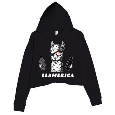 Llamerica Vintage Crop Fleece Hoodie