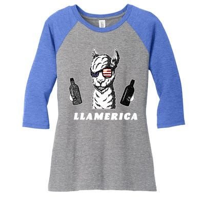 Llamerica Vintage Women's Tri-Blend 3/4-Sleeve Raglan Shirt