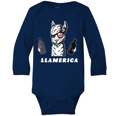 Llamerica Vintage Baby Long Sleeve Bodysuit