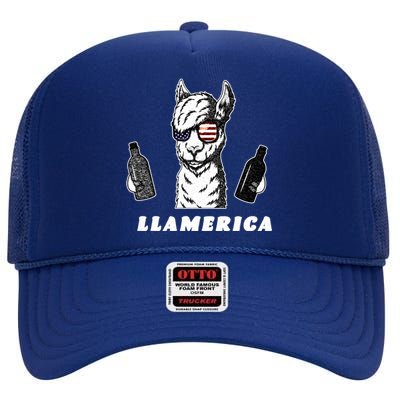 Llamerica Vintage High Crown Mesh Back Trucker Hat