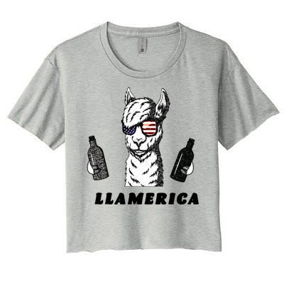 Llamerica Vintage Women's Crop Top Tee