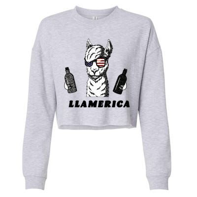 Llamerica Vintage Cropped Pullover Crew