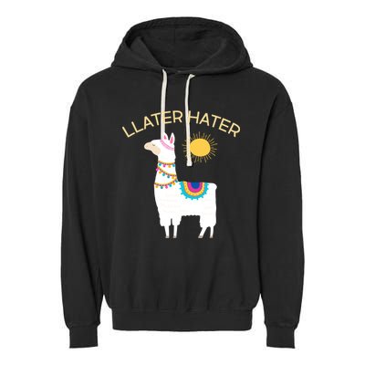 Llater Hater Llama Garment-Dyed Fleece Hoodie