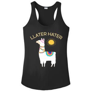 Llater Hater Llama Ladies PosiCharge Competitor Racerback Tank