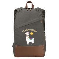 Llater Hater Llama Cotton Canvas Backpack