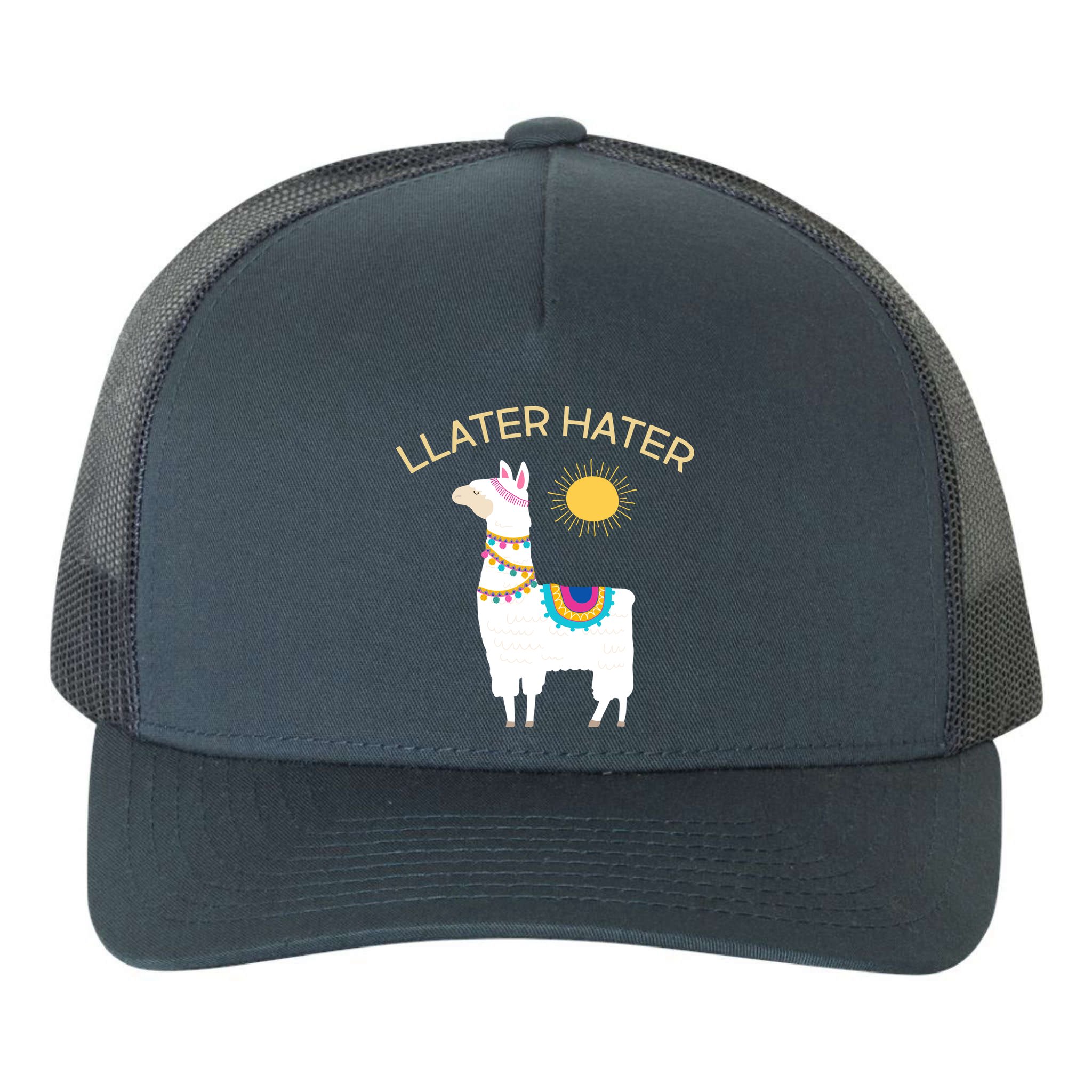 Llater Hater Llama Yupoong Adult 5-Panel Trucker Hat