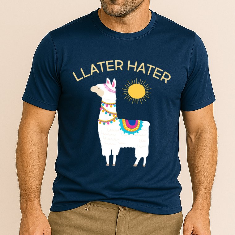 Llater Hater Llama Cooling Performance Crew T-Shirt