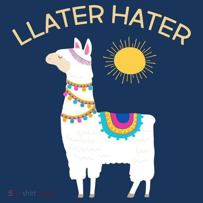 Llater Hater Llama Button