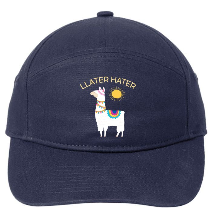 Llater Hater Llama 7-Panel Snapback Hat