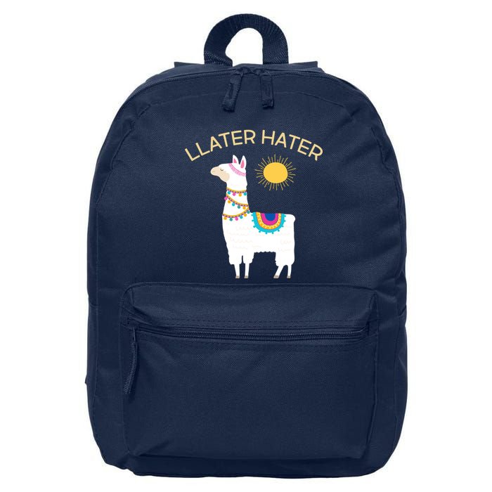 Llater Hater Llama 16 in Basic Backpack
