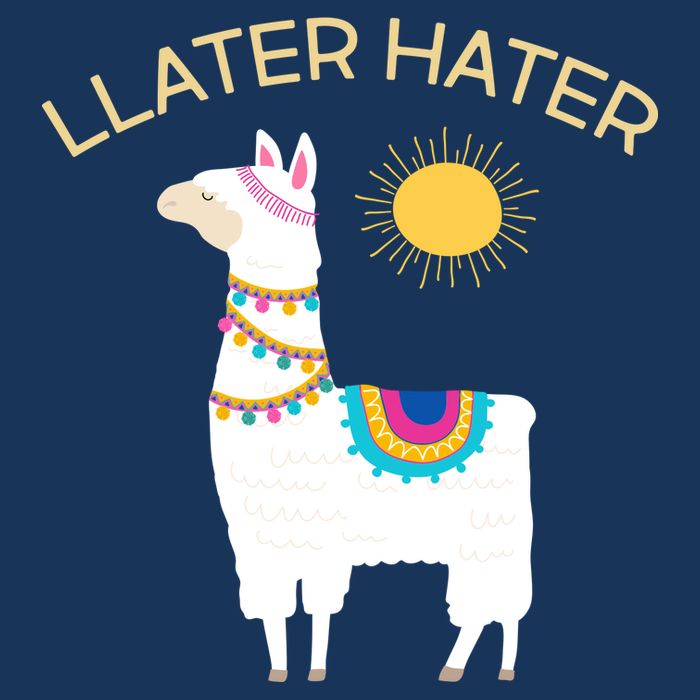 Llater Hater Llama 16 in Basic Backpack