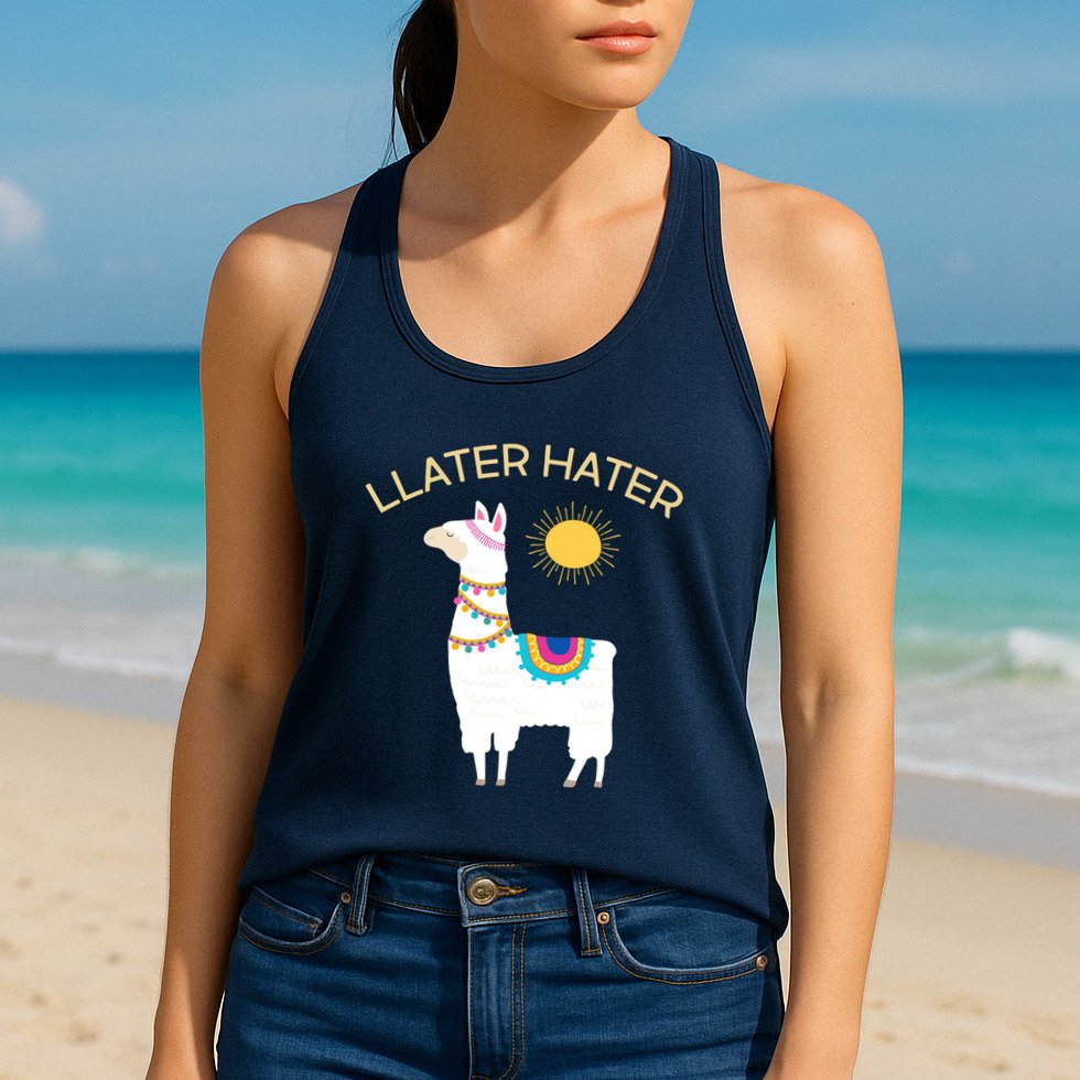 Llater Hater Llama Womens Tank Top
