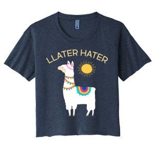 Llater Hater Llama Women's Crop Top Tee