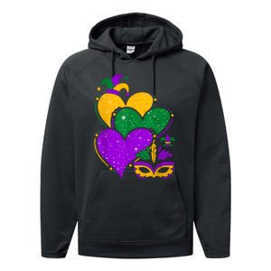 Laissez Les Bon Temps Rouler Happy Mardi Gras Fat Tuesday Performance Fleece Hoodie