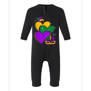 Laissez Les Bon Temps Rouler Happy Mardi Gras Fat Tuesday Infant Fleece One Piece