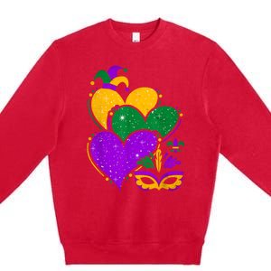 Laissez Les Bon Temps Rouler Happy Mardi Gras Fat Tuesday Premium Crewneck Sweatshirt