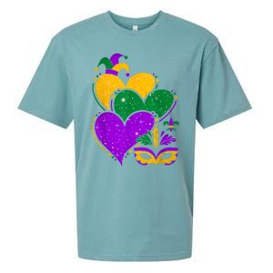 Laissez Les Bon Temps Rouler Happy Mardi Gras Fat Tuesday Sueded Cloud Jersey T-Shirt