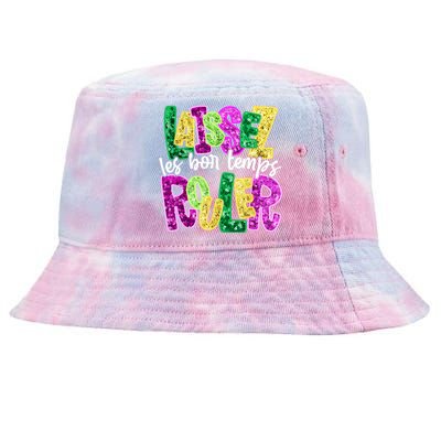 Laissez Les Bon Temps Rouler Happy Mardi Gras Fat Tuesday Tie-Dyed Bucket Hat