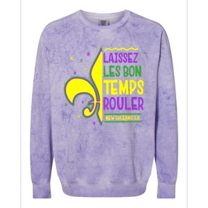 Laissez Les Bon Temps Rouler Let The Good Times Roll Colorblast Crewneck Sweatshirt