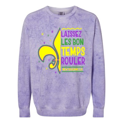 Laissez Les Bon Temps Rouler Let The Good Times Roll Colorblast Crewneck Sweatshirt