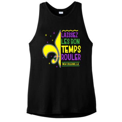 Laissez Les Bon Temps Rouler Let The Good Times Roll Ladies PosiCharge Tri-Blend Wicking Tank