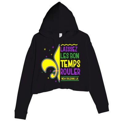 Laissez Les Bon Temps Rouler Let The Good Times Roll Crop Fleece Hoodie