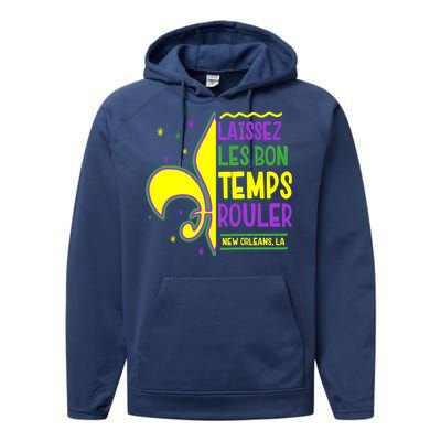 Laissez Les Bon Temps Rouler Let The Good Times Roll Performance Fleece Hoodie