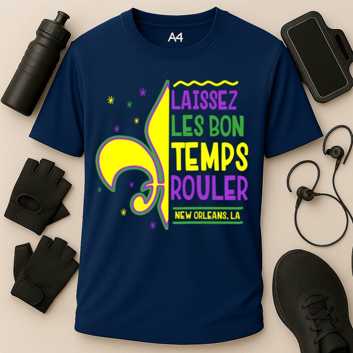 Laissez Les Bon Temps Rouler Let The Good Times Roll Cooling Performance Crew T-Shirt