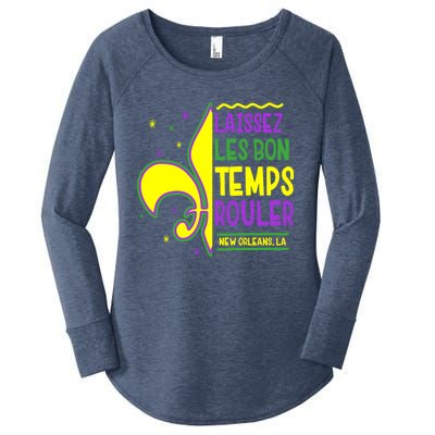 Laissez Les Bon Temps Rouler Let The Good Times Roll Women's Perfect Tri Tunic Long Sleeve Shirt