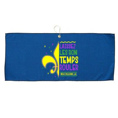 Laissez Les Bon Temps Rouler Let The Good Times Roll Large Microfiber Waffle Golf Towel