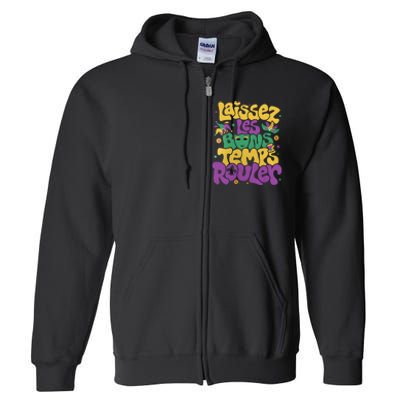 Laissez Les Bons Temps Rouler Mardi Gras Full Zip Hoodie