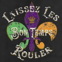 Laissez Les Bon Temps Rouler Mardi Gras 2024 Fleur De Lis 7 Panel Mesh Trucker Snapback Hat