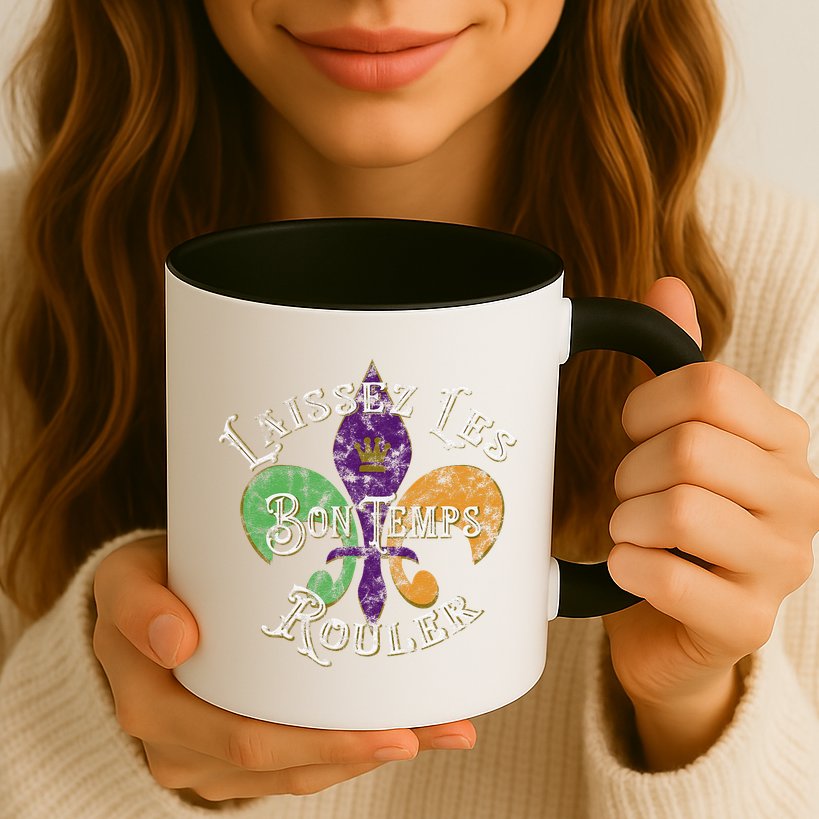 Laissez Les Bon Temps Rouler Mardi Gras 2024 Fleur De Lis Mug