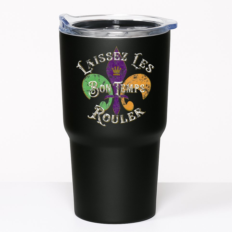 Laissez Les Bon Temps Rouler Mardi Gras 2024 Fleur De Lis Tumbler