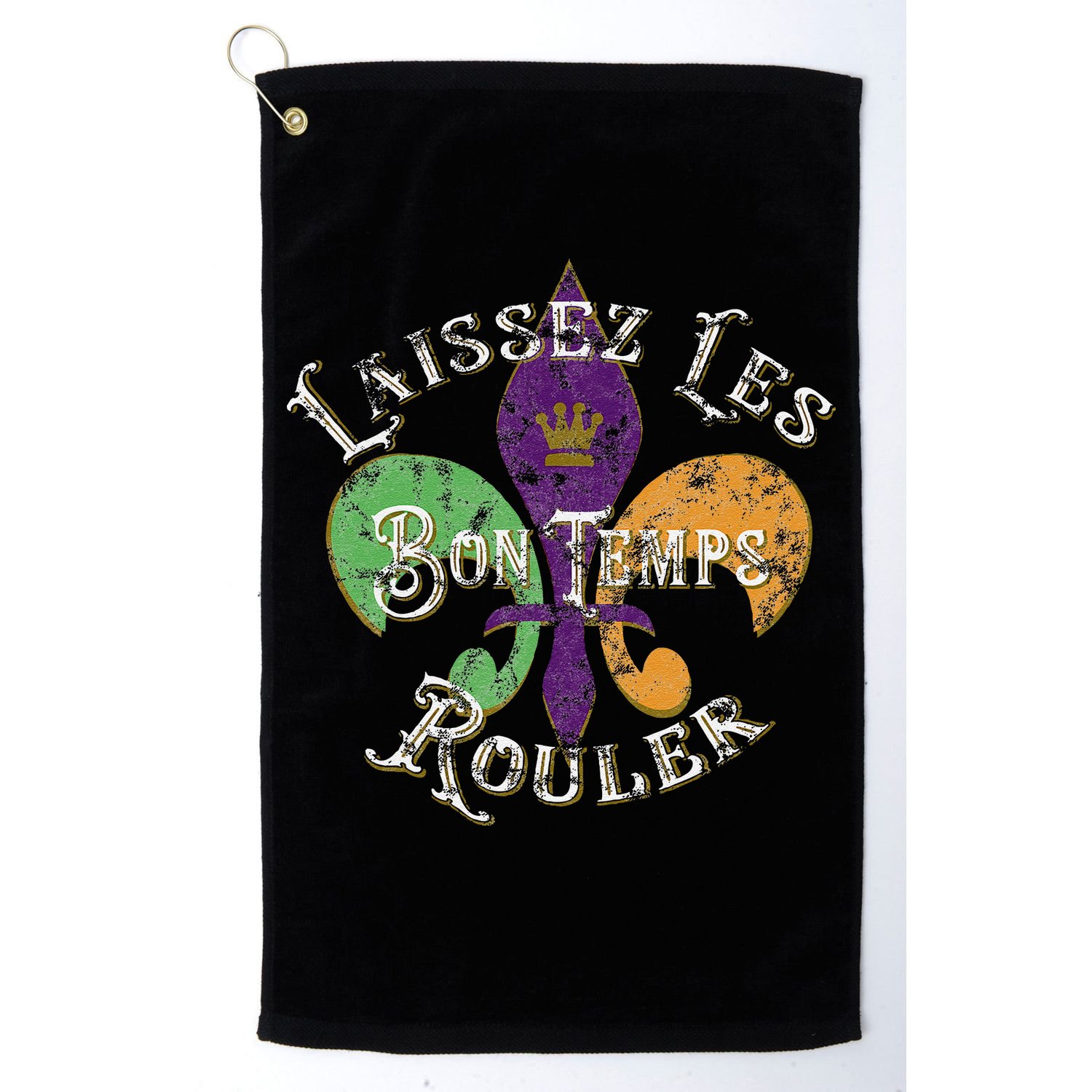 Laissez Les Bon Temps Rouler Mardi Gras 2024 Fleur De Lis Golf Towel