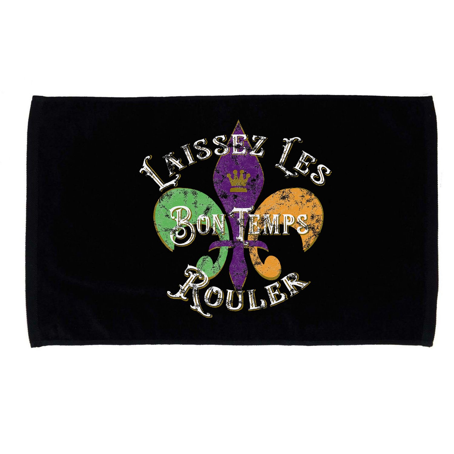 Laissez Les Bon Temps Rouler Mardi Gras 2024 Fleur De Lis Microfiber Hand Towel