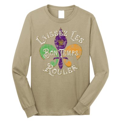 Laissez Les Bon Temps Rouler Mardi Gras 2024 Fleur De Lis Long Sleeve Shirt