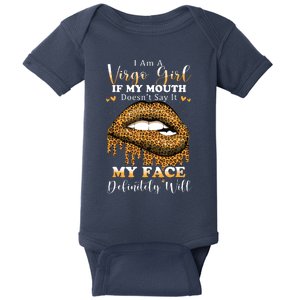 Leopard Lips Biting I Am A Virgo Girl Birthday Costumes Baby Bodysuit