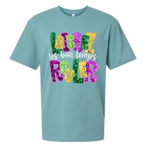 Laissez Les Bon Temps Rouler Happy Mardi Gras Fat Tuesday Sueded Cloud Jersey T-Shirt