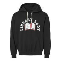 Library Librarian Bookworm Reading Books Garment-Dyed Fleece Hoodie