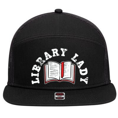 Library Librarian Bookworm Reading Books 7 Panel Mesh Trucker Snapback Hat