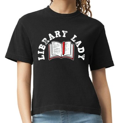 Library Librarian Bookworm Reading Books Comfort Colors Boxy T-Shirt