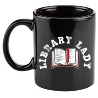 Library Librarian Bookworm Reading Books 11oz C Handle Ceramic Mug