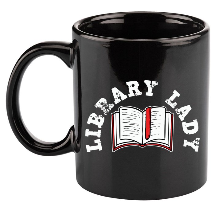 Library Librarian Bookworm Reading Books 11oz C Handle Ceramic Mug