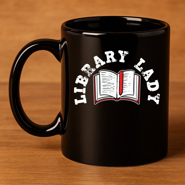 Library Librarian Bookworm Reading Books 11oz C Handle Ceramic Mug