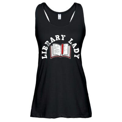 Library Librarian Bookworm Reading Books Ladies Essential Flowy Tank