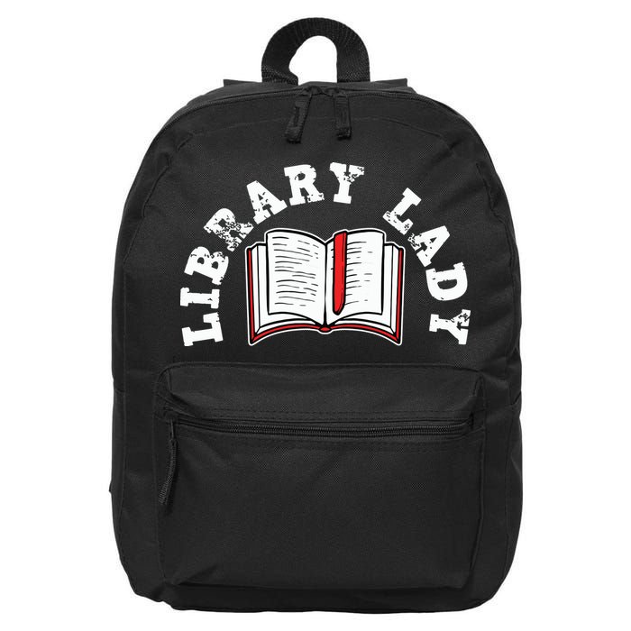 Library Librarian Bookworm Reading Books 16 in Basic Backpack
