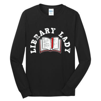 Library Librarian Bookworm Reading Books Tall Long Sleeve T-Shirt