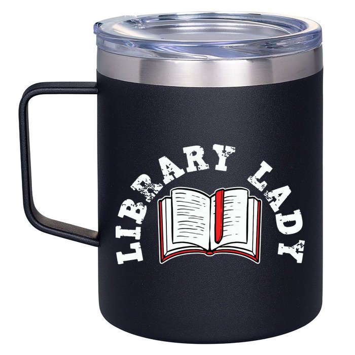 Library Librarian Bookworm Reading Books 12oz Stainless Steel Coffee Mug