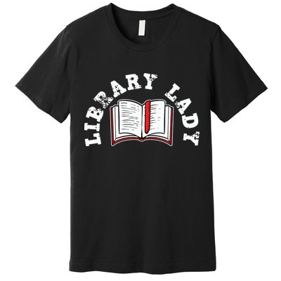 Library Librarian Bookworm Reading Books Premium T-Shirt